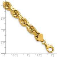 14K 8mm D/C Rope with Fancy Lobster Clasp Chain