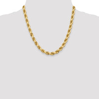 14K 8mm D/C Rope with Fancy Lobster Clasp Chain