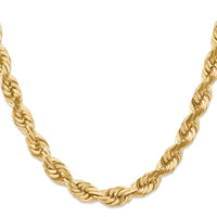 14K 10mm D/C Rope with Fancy Lobster Clasp Chain