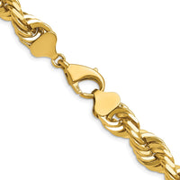 14K 10mm D/C Rope with Fancy Lobster Clasp Chain