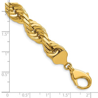 14K 10mm D/C Rope with Fancy Lobster Clasp Chain