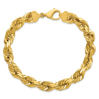 14K 10mm D/C Rope with Fancy Lobster Clasp Chain