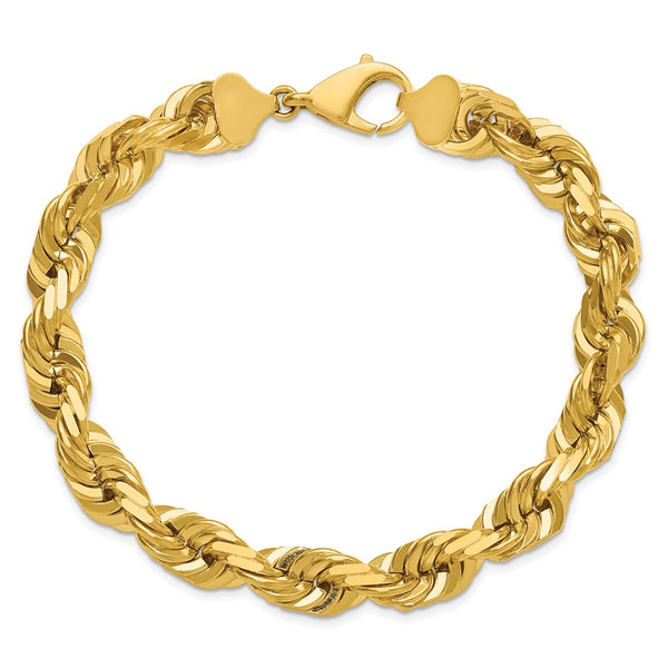 14K 10mm D/C Rope with Fancy Lobster Clasp Chain