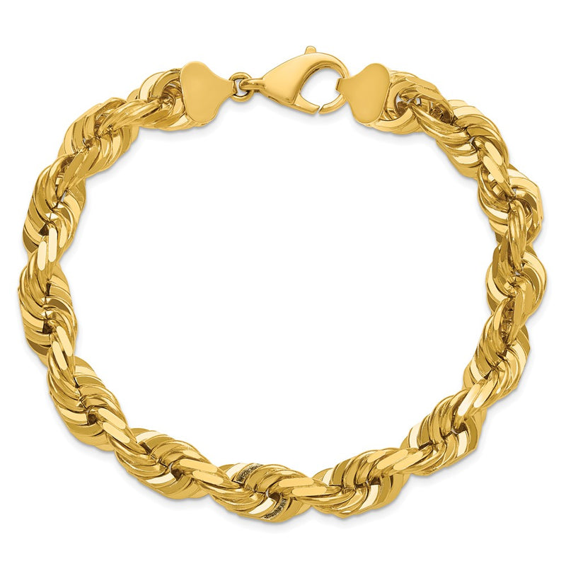 14K 10mm D/C Rope with Fancy Lobster Clasp Chain