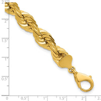 14K 10mm D/C Rope with Fancy Lobster Clasp Chain