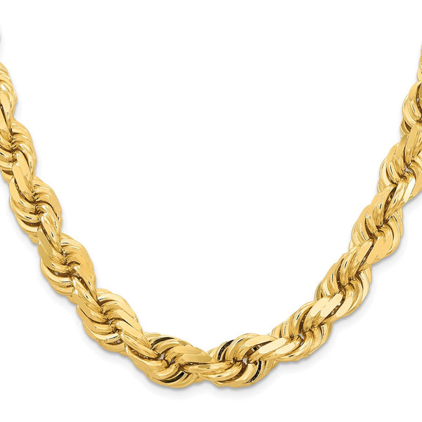 14K 12mm D/C Rope with Fancy Lobster Clasp Chain