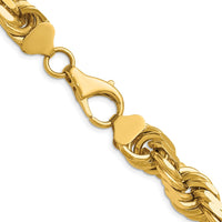 14K 12mm D/C Rope with Fancy Lobster Clasp Chain