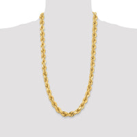 14K 12mm D/C Rope with Fancy Lobster Clasp Chain