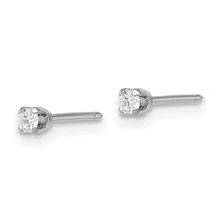 Inverness 14k White Gold 2.4mm .10ct Lab Grown Diamond Stud Earrings