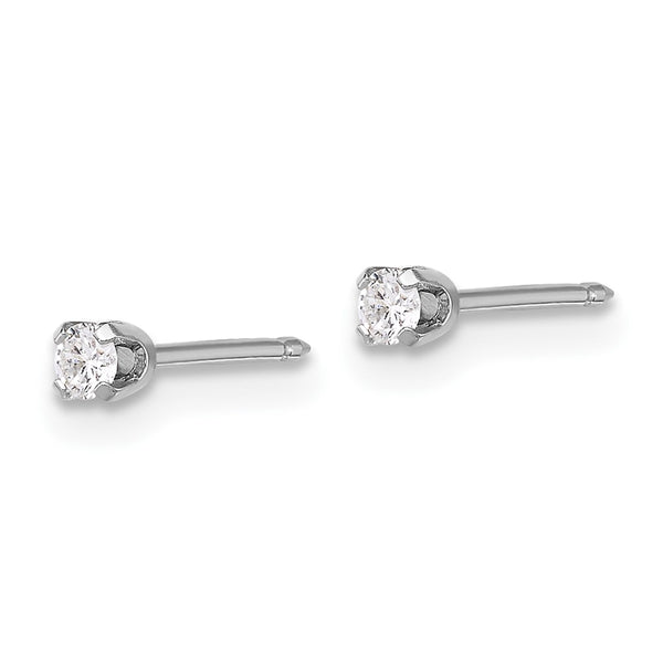 Inverness 14k White Gold 2.4mm .10ct Lab Grown Diamond Stud Earrings