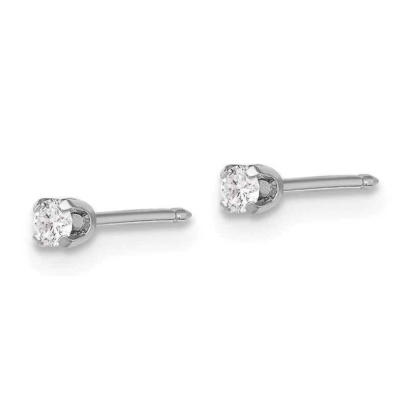 Inverness 14k White Gold 2.4mm .10ct Lab Grown Diamond Stud Earrings