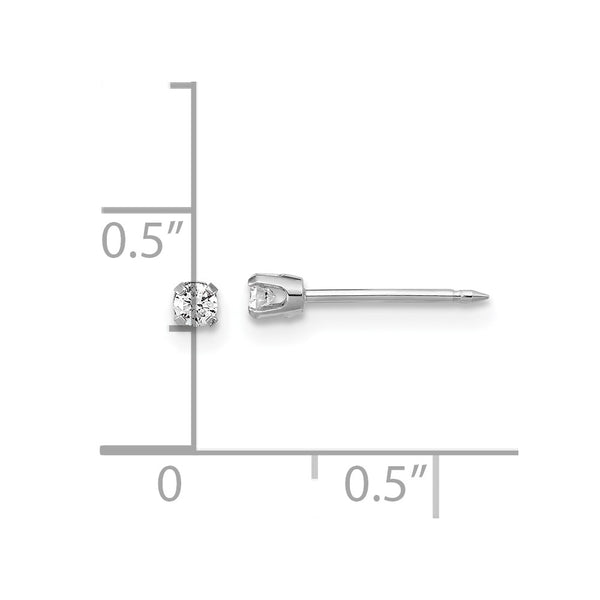 Inverness 14k White Gold 2.4mm .10ct Lab Grown Diamond Stud Earrings
