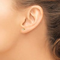 Inverness Stainless Steel 24K Gold-plated 3mm Ball Post Earrings