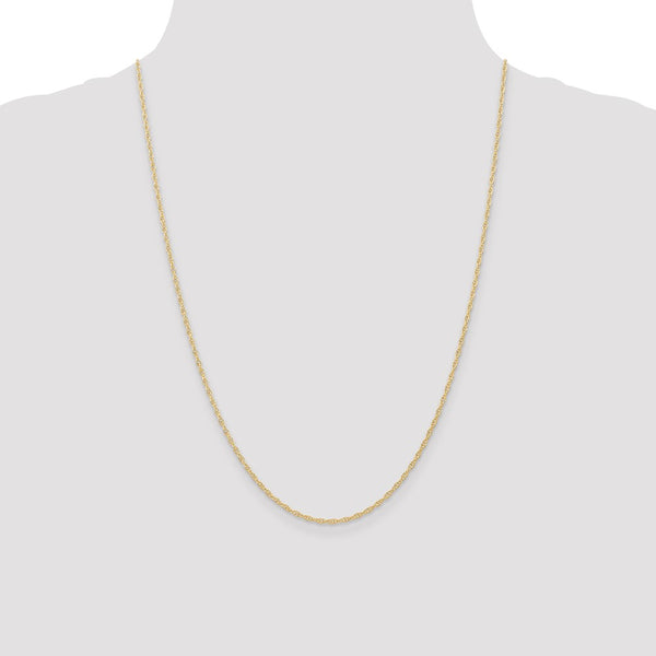 14K 1.35mm Carded Cable Rope Chain