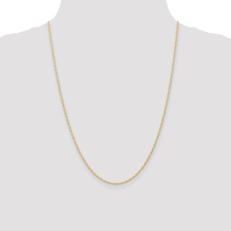 14K 1.35mm Carded Cable Rope Chain