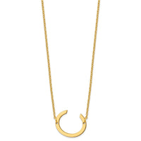 10K Yellow Gold Polished Small Letter C Necklace