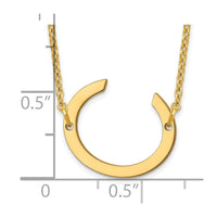 10K Yellow Gold Polished Small Letter C Necklace