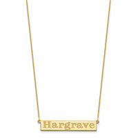 10k Yellow Gold 7-9 Letter Name Bar Necklace