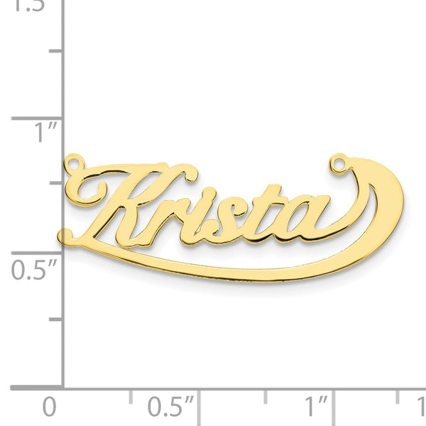 10k Yellow Gold Swoop Name Plate