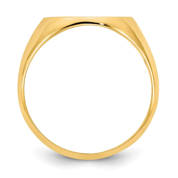 10k Yellow Gold Textured Monogram Signet Ring