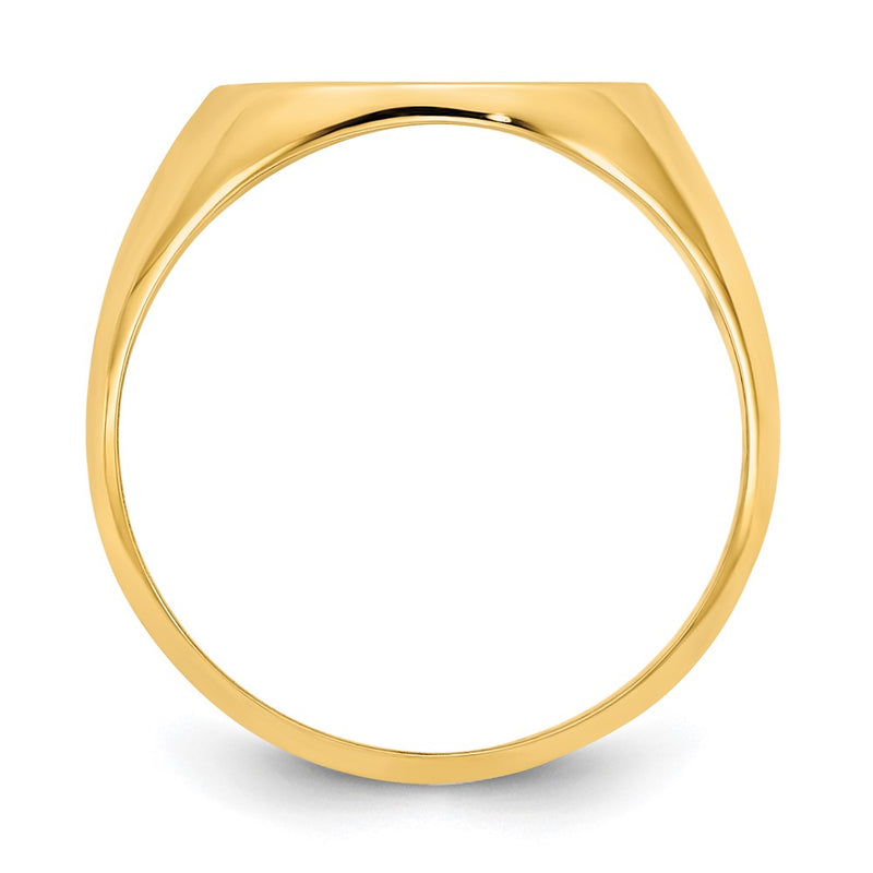 10k Yellow Gold Textured Monogram Signet Ring