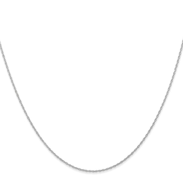 14k White Gold .6 mm Carded Cable Rope Chain
