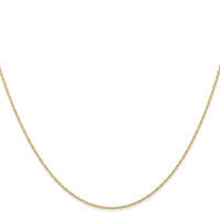 14k .6 mm Carded Cable Rope Chain
