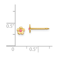Inverness 14k Epoxy Fill Pink Mini Flower Earrings