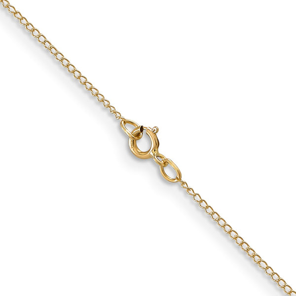 14k .5 mm Carded Curb Chain