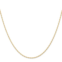 14K 1.15mm Carded Cable Rope Chain