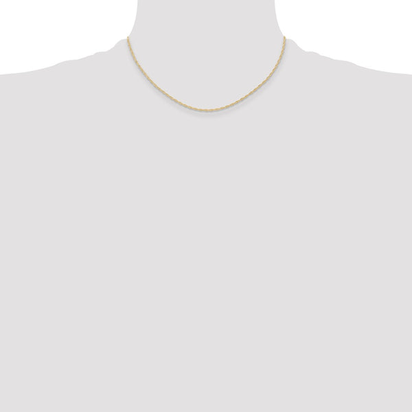 14K 1.15mm Carded Cable Rope Chain