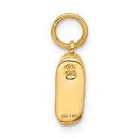 14k 3D Single Baby Shoe Charm