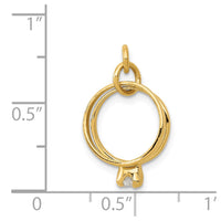 14k 3D Wedding Rings CZ Charm
