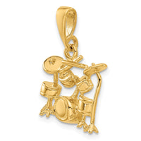 14K 3D Drum Set Charm