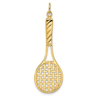 14K 3D Tennis Racquet Pendant