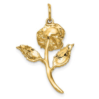 14k CZ Rose Charm