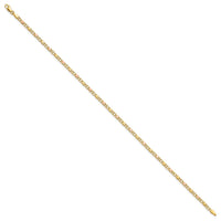 14k and Rose X's and Hearts 10in Anklet