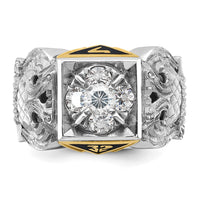 14ktt IBGoodman Men's Textured 32nd Scottish Rite Masonic Ring Mtg