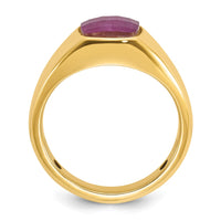 14k IBGoodman Men's Ruby Doublet Stone Complete Ring