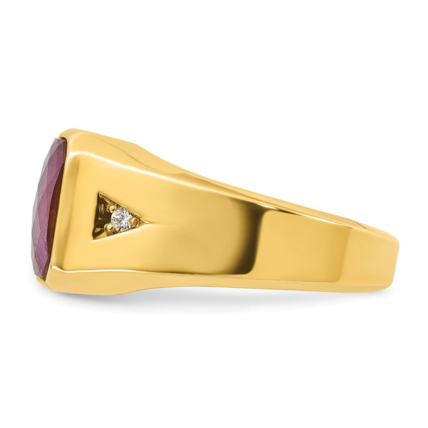 14k IBGoodman Men's Gemstone and Diamond Ring Mounting