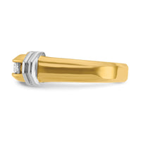 14ktt IBGoodman Men's Polished & Grooved 5-Stone Ring Mounting