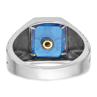 14kw IBGoodman Men's Textured Blue Lodge Masonic Ring Mounting