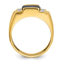 14k IBGoodman Men's Gemstone and Diamond Ring Mounting
