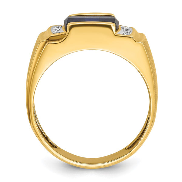 14k IBGoodman Men's Gemstone and Diamond Ring Mounting