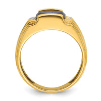 14k IBGoodman Men's Gemstone and Diamond Ring Mounting