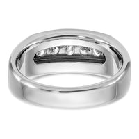 14kw IBGoodman Men's Polished & Brushed 5-Stone Diamond Ring