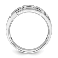 14k White Gold IBGoodman Men's Polished/Satin Diamond Ring Mounting