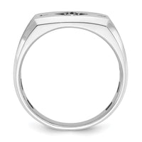 14k White Gold IBGoodman Men's Satin Diamond Ring Mounting