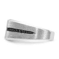 14k White Gold IBGoodman Men's Satin Diamond Ring Mounting