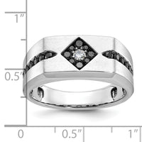 14k White Gold IBGoodman Men's Satin Diamond Ring Mounting